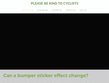 Tablet Screenshot of bekindtocyclists.org